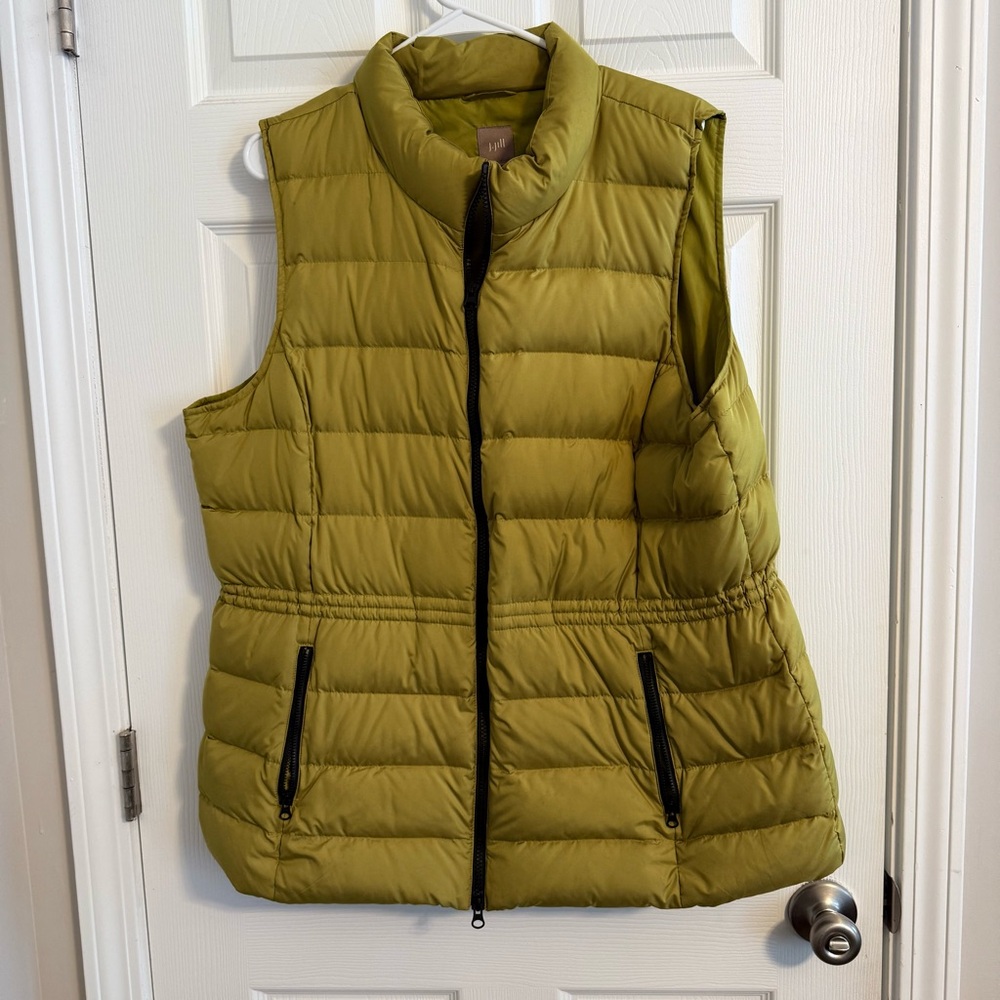 J. Jill green down Puffer Vest